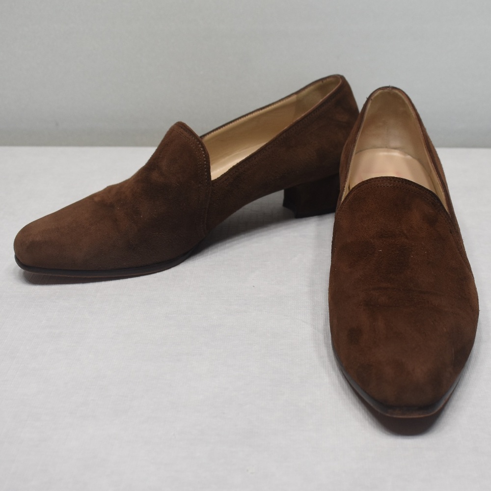 Vintage Cole Haan Brown Suede Low Heels Mules